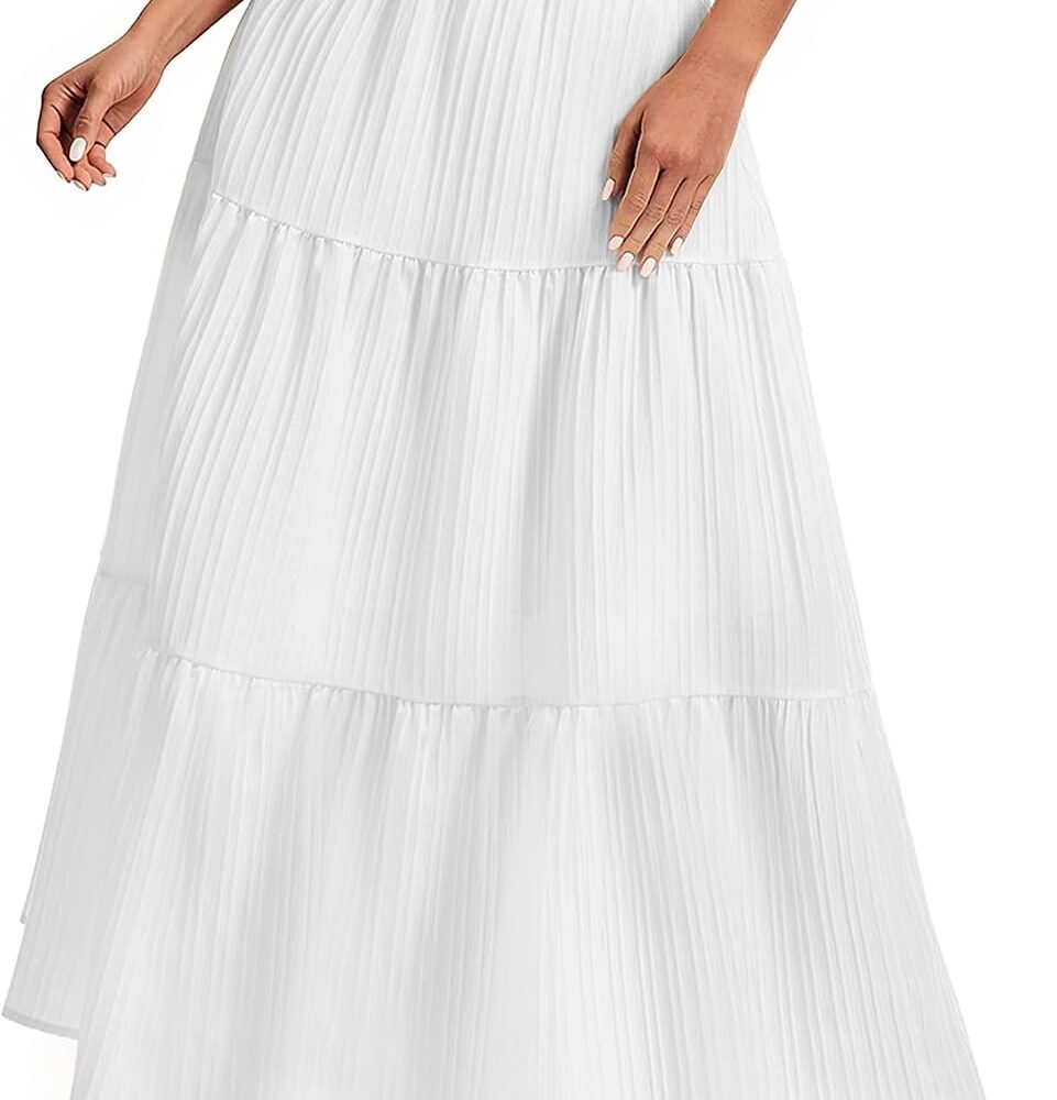 Womens Maxi Skirt Boho A Line Long Flowy Skirts Trendy 2026 Dress